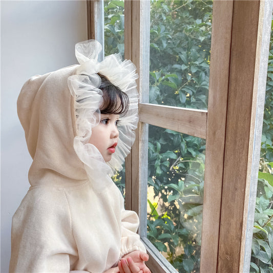 Sweet princess wind mesh hoodie