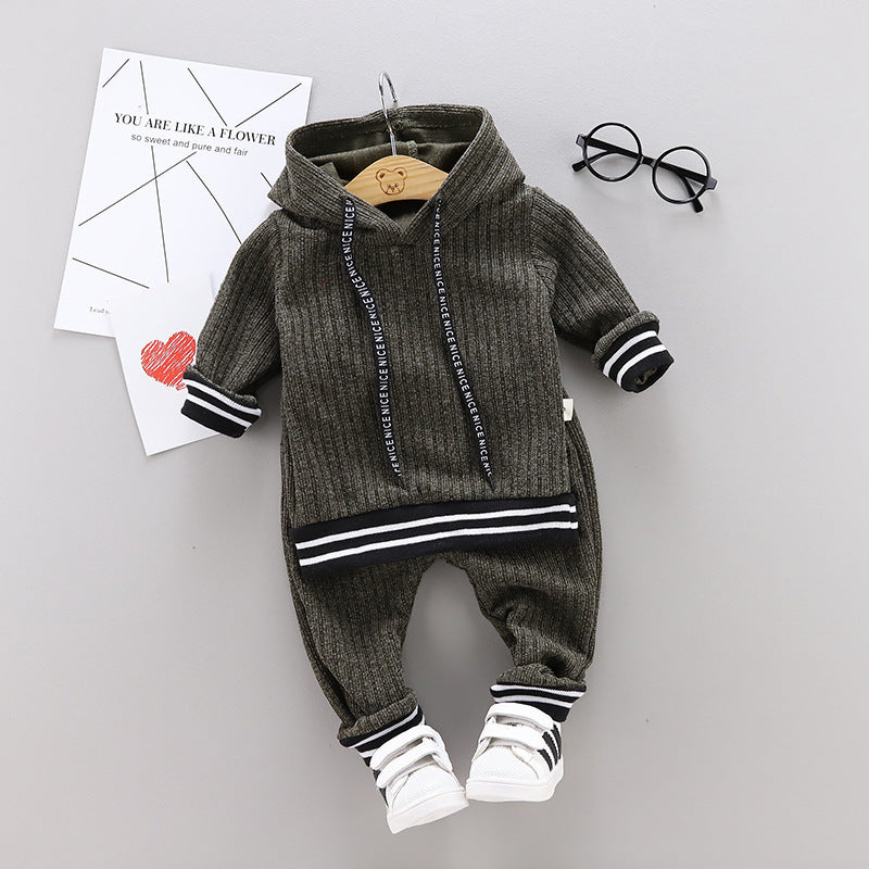 Two - piece boy's hoodie set