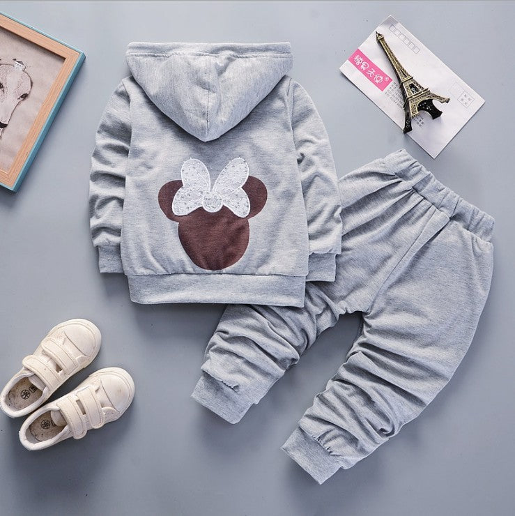 Girls' Casual Sports Hoodie Set