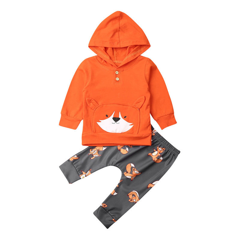 Long sleeve fox Hoodie Pants Set