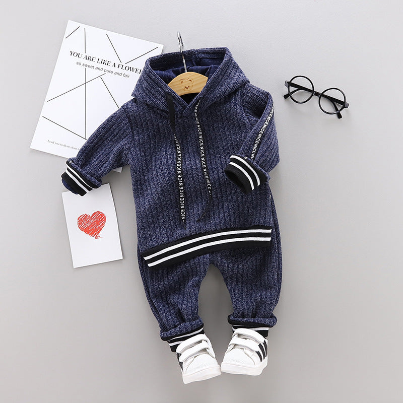 Two - piece boy's hoodie set