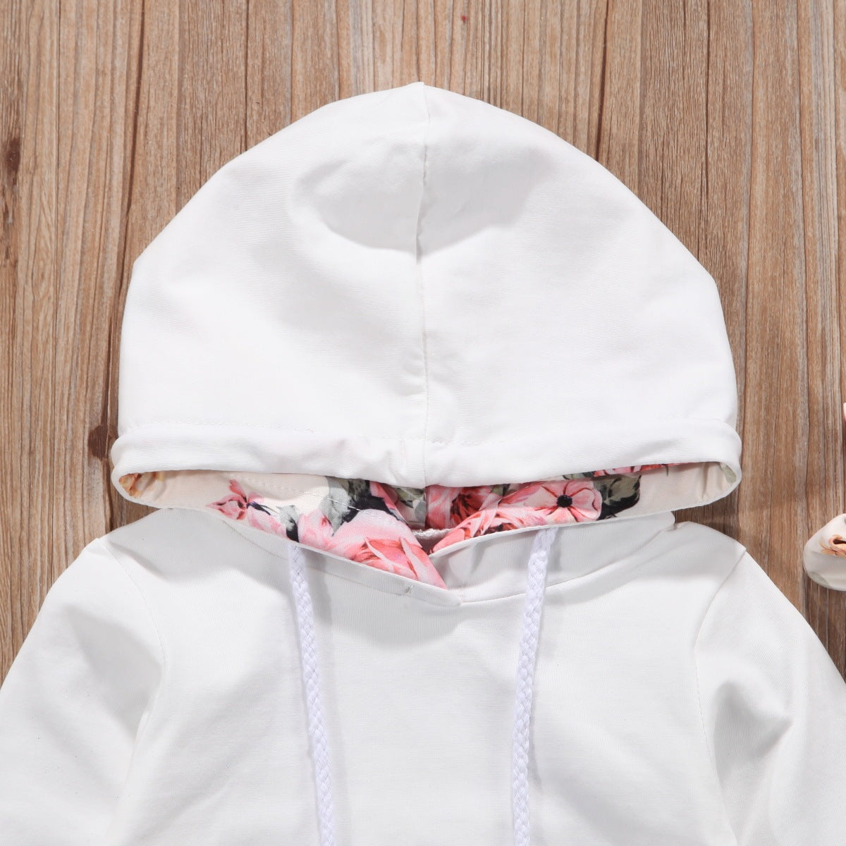 Girls' Set Baby Printed Hoodie Set Hair Band