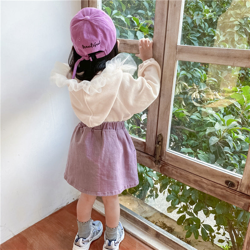 Sweet princess wind mesh hoodie