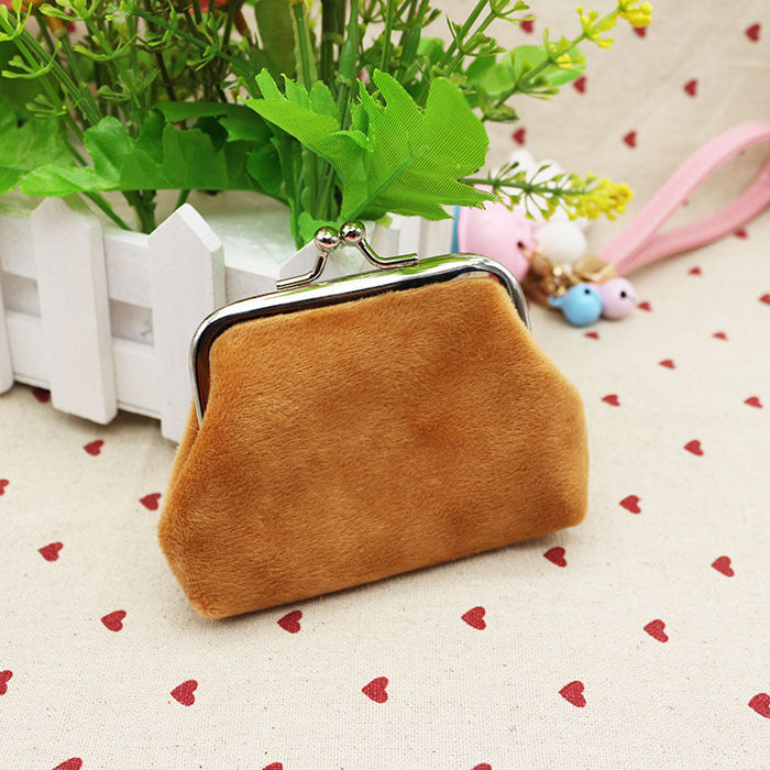 Autumn winter candy color wool zero wallet student cloth coin bag children small purse small gift wholesale