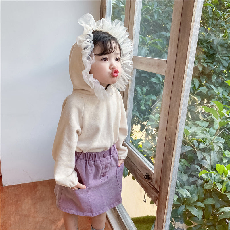 Sweet princess wind mesh hoodie