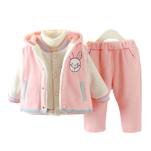 Cartoon hoodie three-piece suit