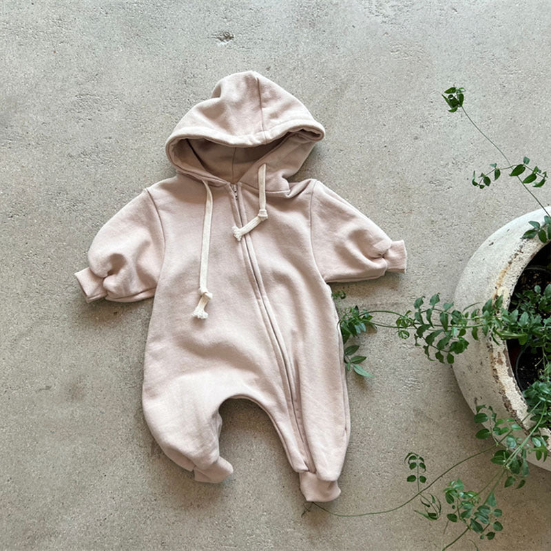 Long Sleeved Hoodie With Zipper For Baby Jumpsuit