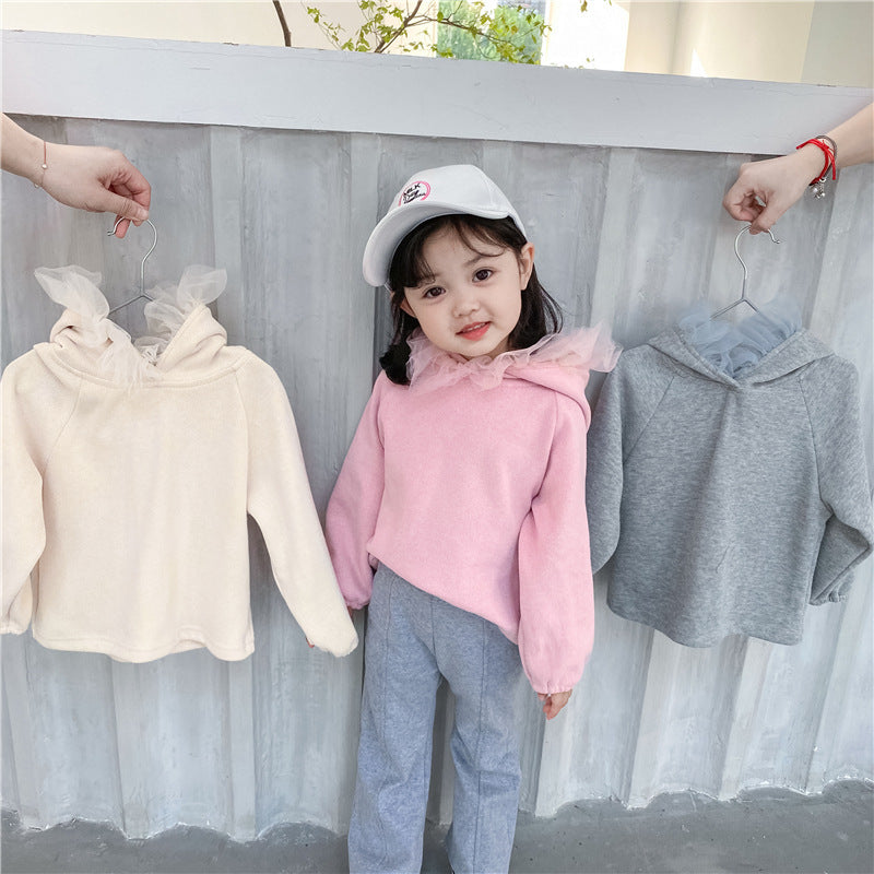 Sweet princess wind mesh hoodie