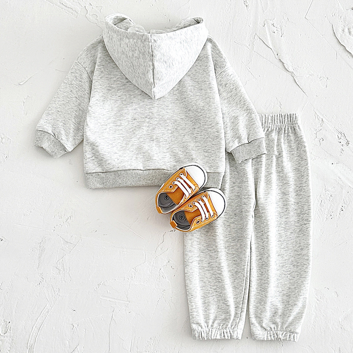 Fashion Personality Children's Gray Hoodie Suit