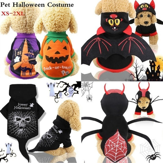 Funny Black Cat Spider Pumpkin Dog Clothes Cat Clothes Pet Clothes