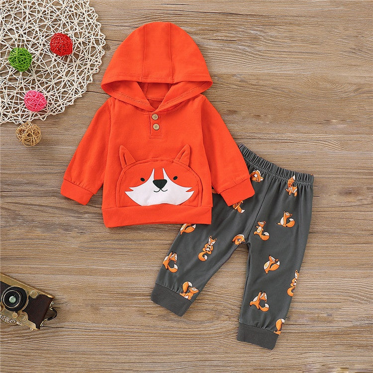 Long sleeve fox Hoodie Pants Set