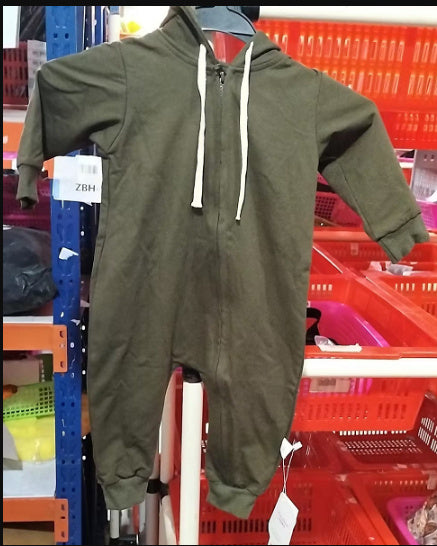 Long Sleeved Hoodie With Zipper For Baby Jumpsuit