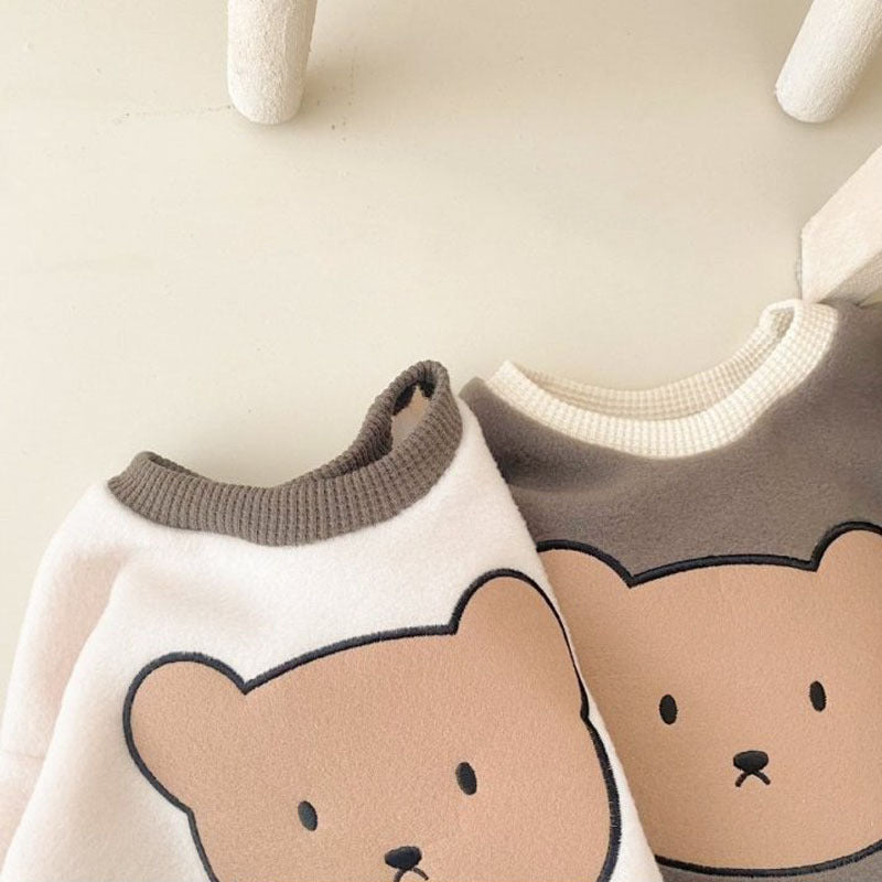 Cartoon Bear Hoodie Sweatpants Two-piece Set Western Style Leisure Suit