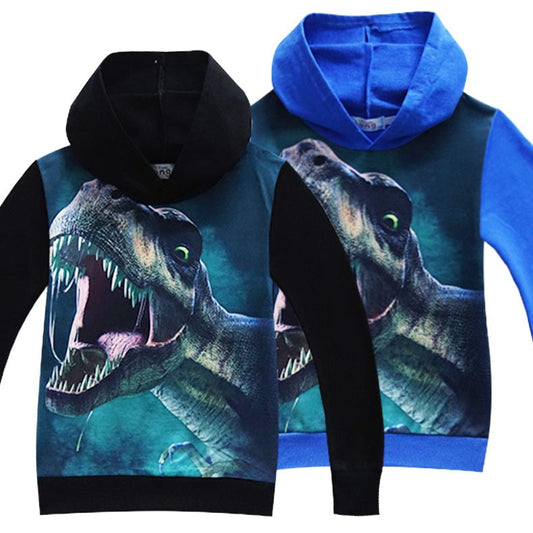 Clothing Medium And Large Children's Sweater Hoodie Dinosaur Boys' Top