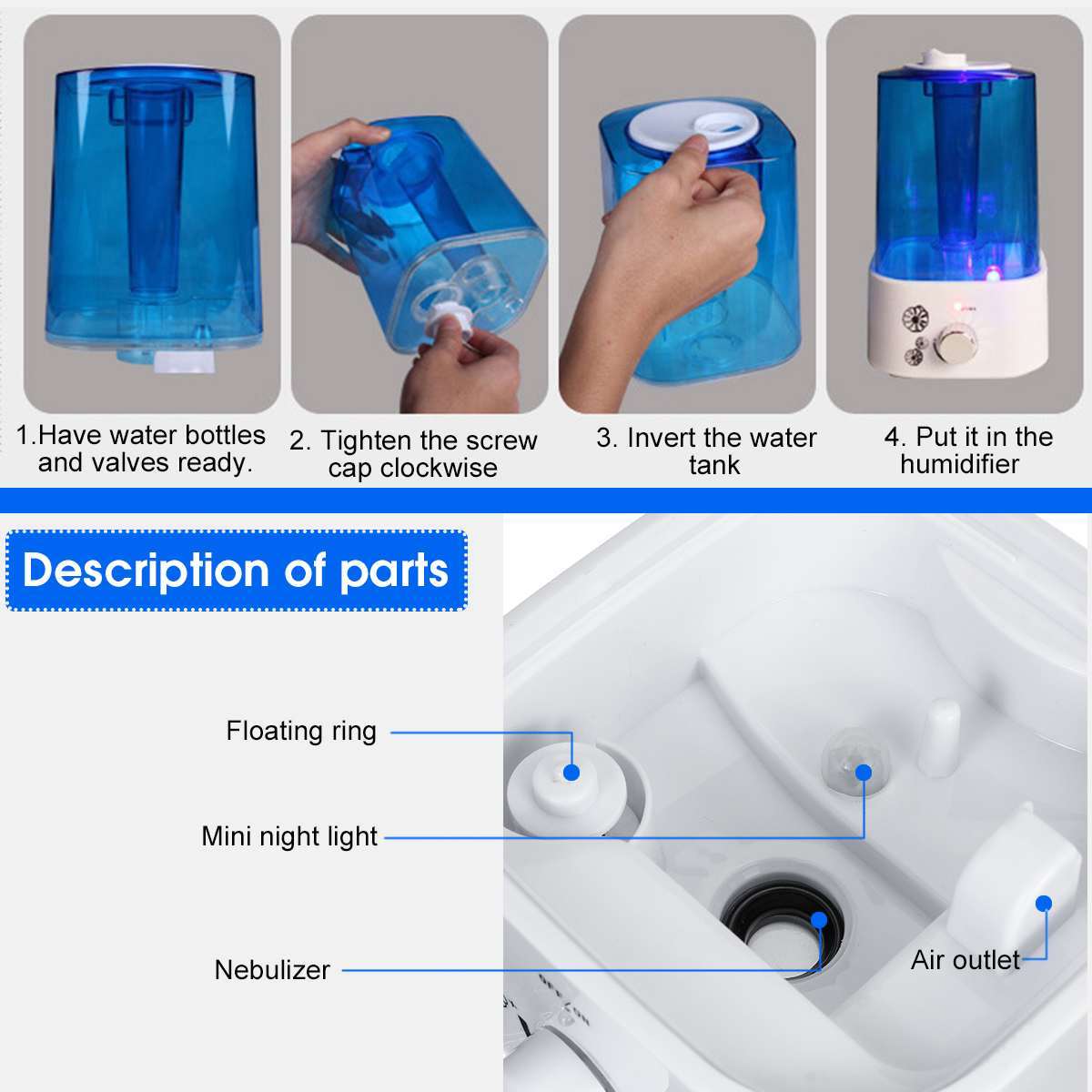 Air-Conditioning Air Mute Ultrasonic Purifying Atomizer