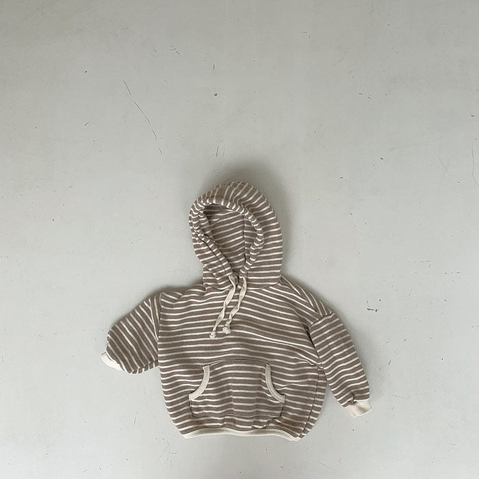 Children's Striped Casual Loose-fitting Hoodie Sweater Coat