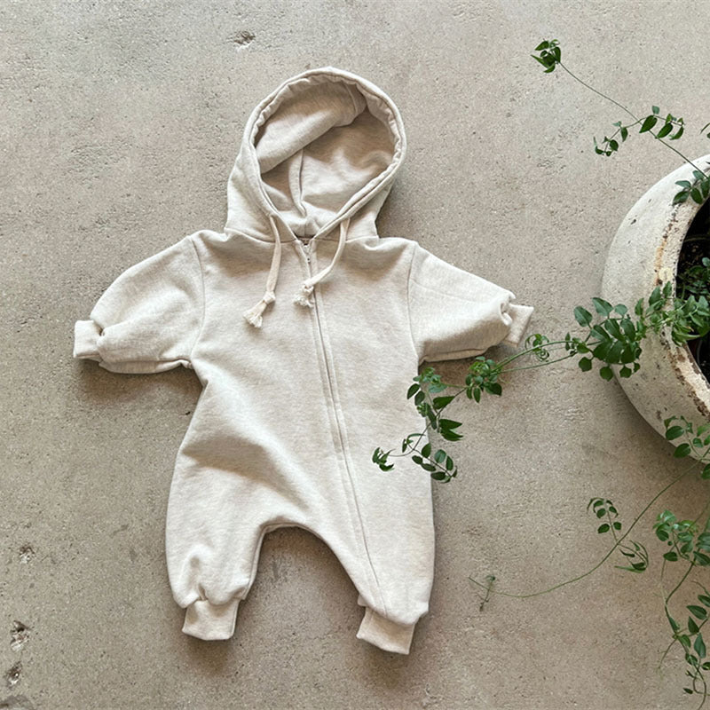 Long Sleeved Hoodie With Zipper For Baby Jumpsuit