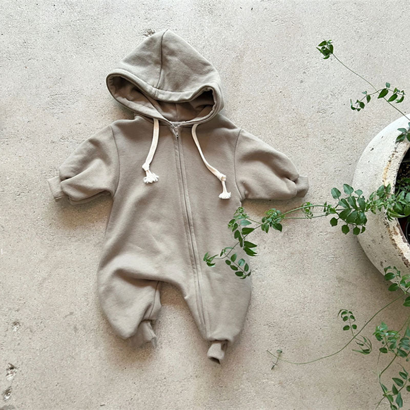 Long Sleeved Hoodie With Zipper For Baby Jumpsuit