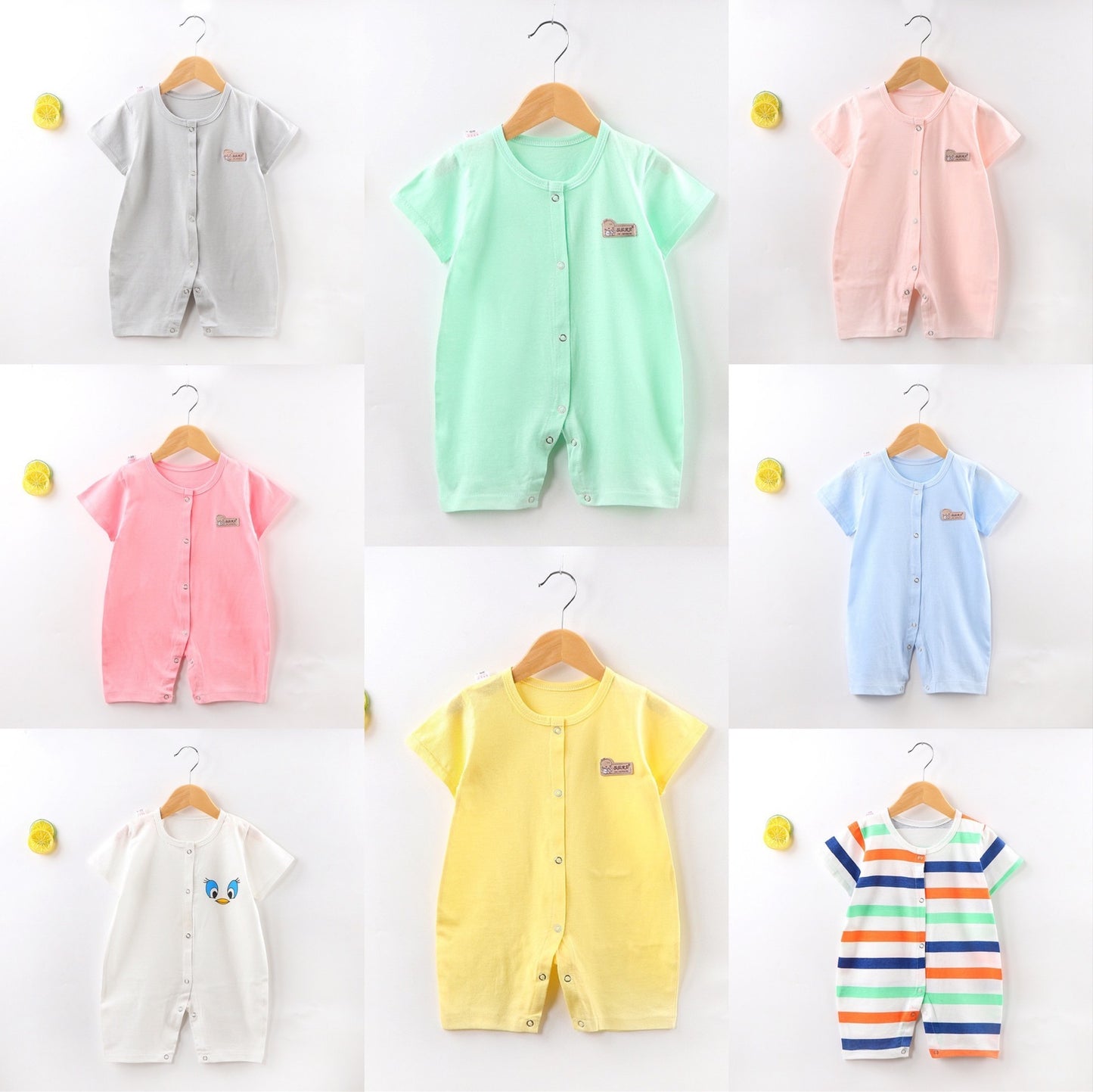 Baby Jumpsuit Short Sleeved Summer Newborn Hoodie