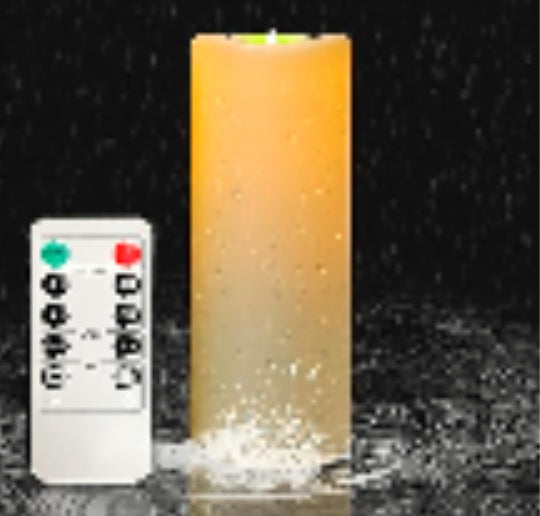 Flameless Candles,LED Battery Operated Candles Set Of 9 Waterproof Outdoor Indoor Candles With 10-Key Remote And Cycling 24 Hours Timer Ivory